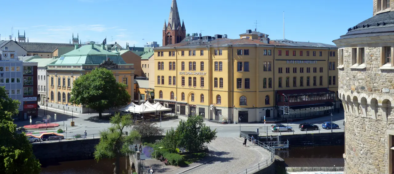 Trädgårdstorget och Kvarnbron i Örebro